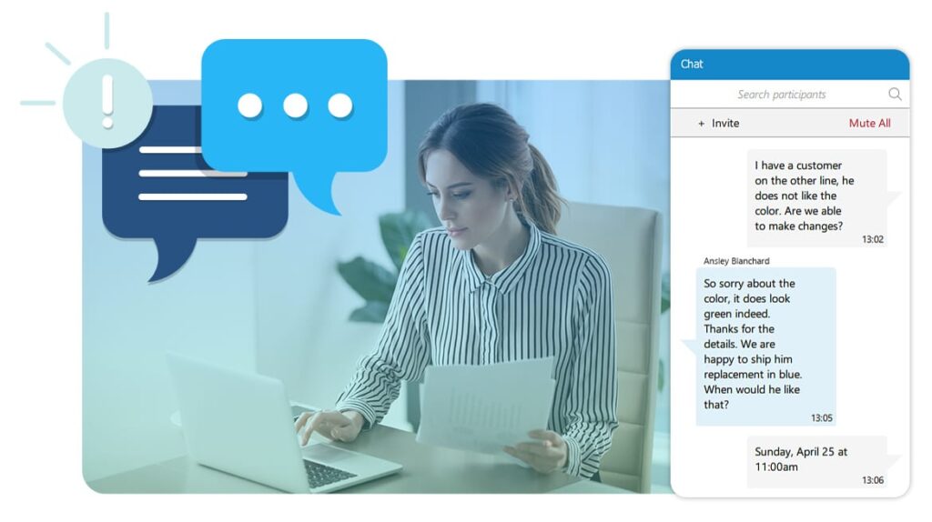 Cloud Phone Systems 9 meeting chat